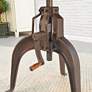 3_Mundra 36" Wide Industrial Iron Adjustable Crank Dining Table more views