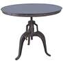 5_Mundra 36" Wide Industrial Iron Adjustable Crank Dining Table more views