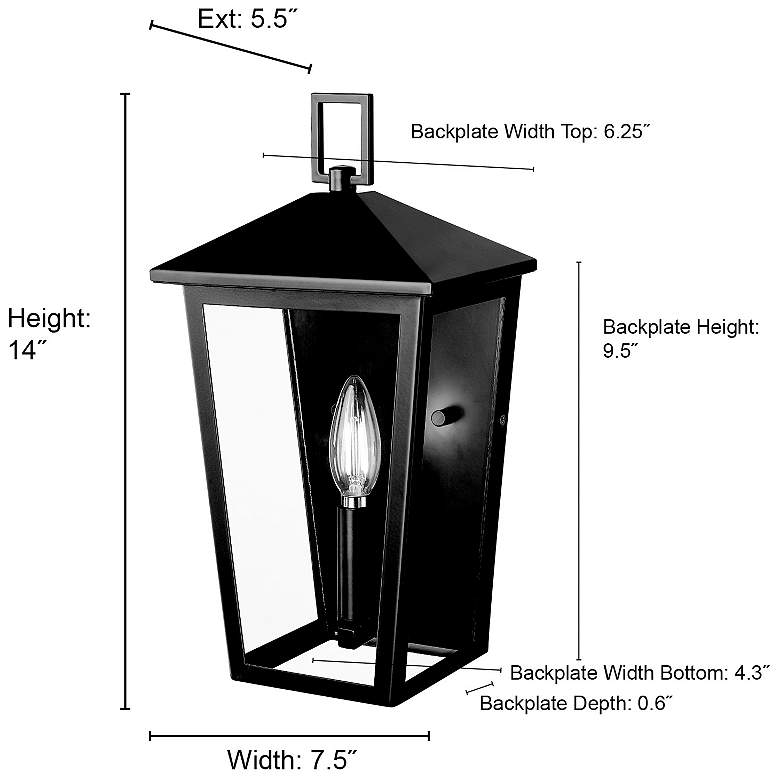 Image 7 Munger 14" High 1-Light Outdoor Wall Sconce in Powder Coated Black more views