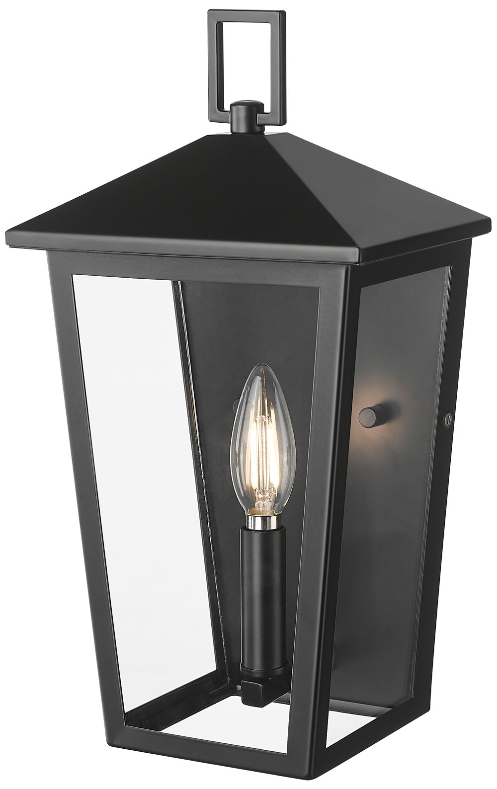 Munger 14" High Powder-Coated Black Outdoor Wall Light