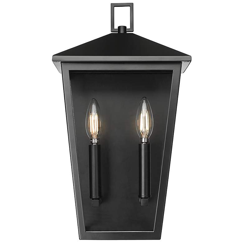 Image 2 Munger 16.5" High 2-Light Outdoor Wall Sconce in Powder Coated Black more views