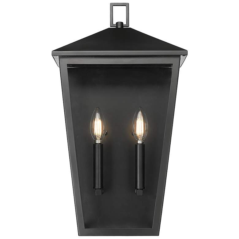 Image 2 Munger 19.75" High 2-Light Outdoor Wall Sconce in Powder Coated Black more views