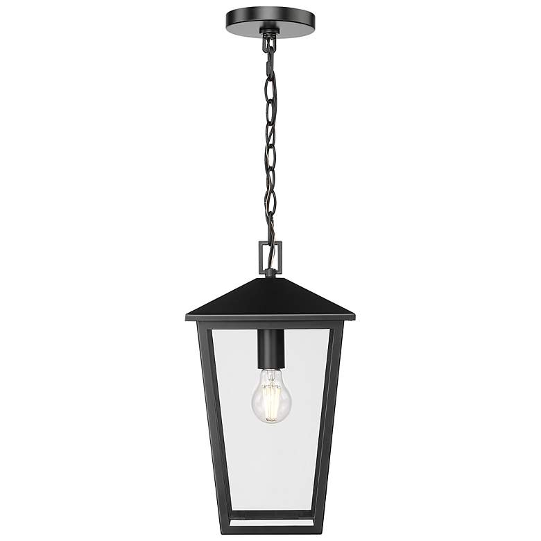 Image 2 Munger 9.25" Wide 1-Light Outdoor Hanging Pendant in Powder Coated Black more views