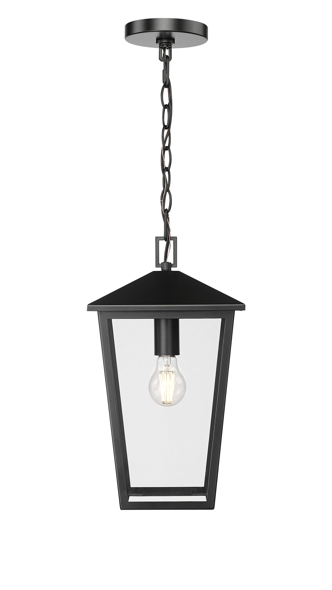 Image 2 Munger 9.25" Wide Outdoor Hanging Pendant in Powder Coated Black more views