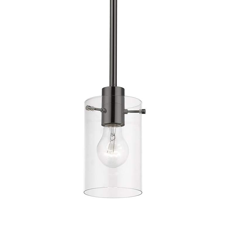 Image 4 Munich 1 Light Black Chrome Single Pendant more views