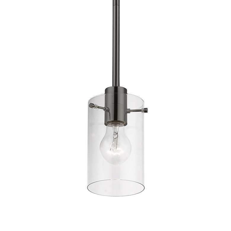 Image 5 Munich 1 Light Black Chrome Single Pendant more views