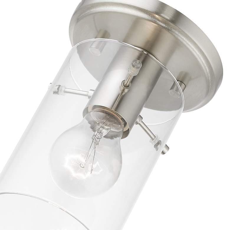 Image 6 Munich 1 Light Brushed Nickel Flush Mount more views