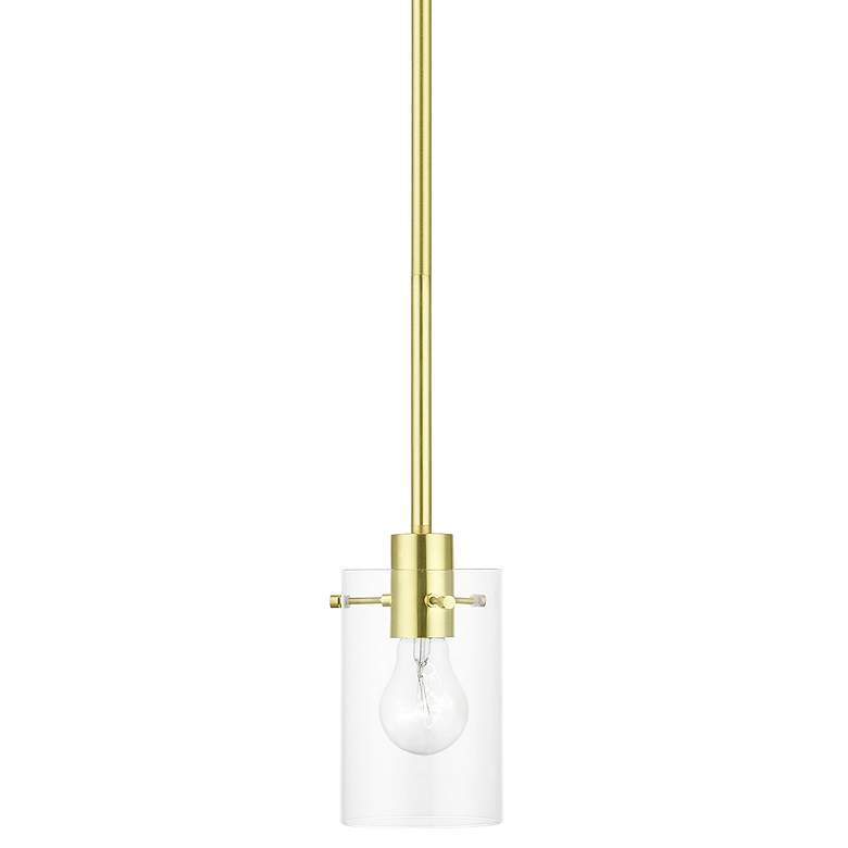 Image 1 Munich 1 Light Satin Brass Single Pendant