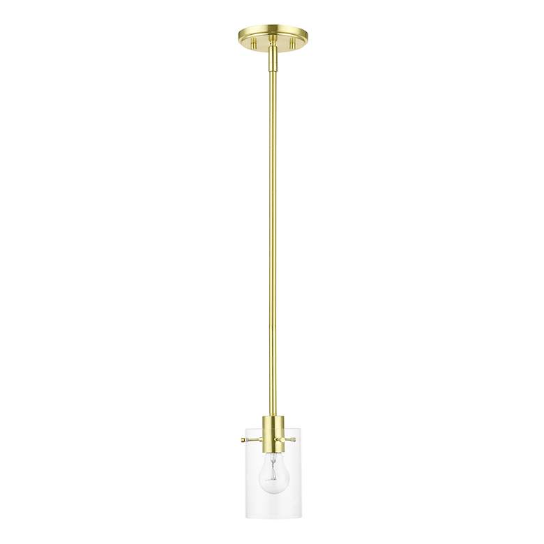 Image 3 Munich 1 Light Satin Brass Single Pendant more views