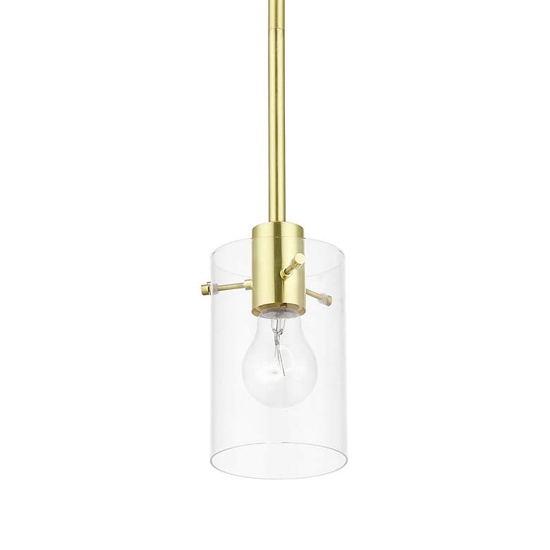 Image 5 Munich 1 Light Satin Brass Single Pendant more views