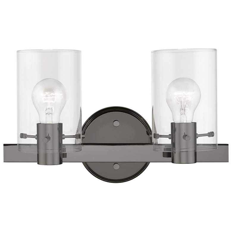 Image 1 Munich 2 Light Black Chrome Vanity Sconce