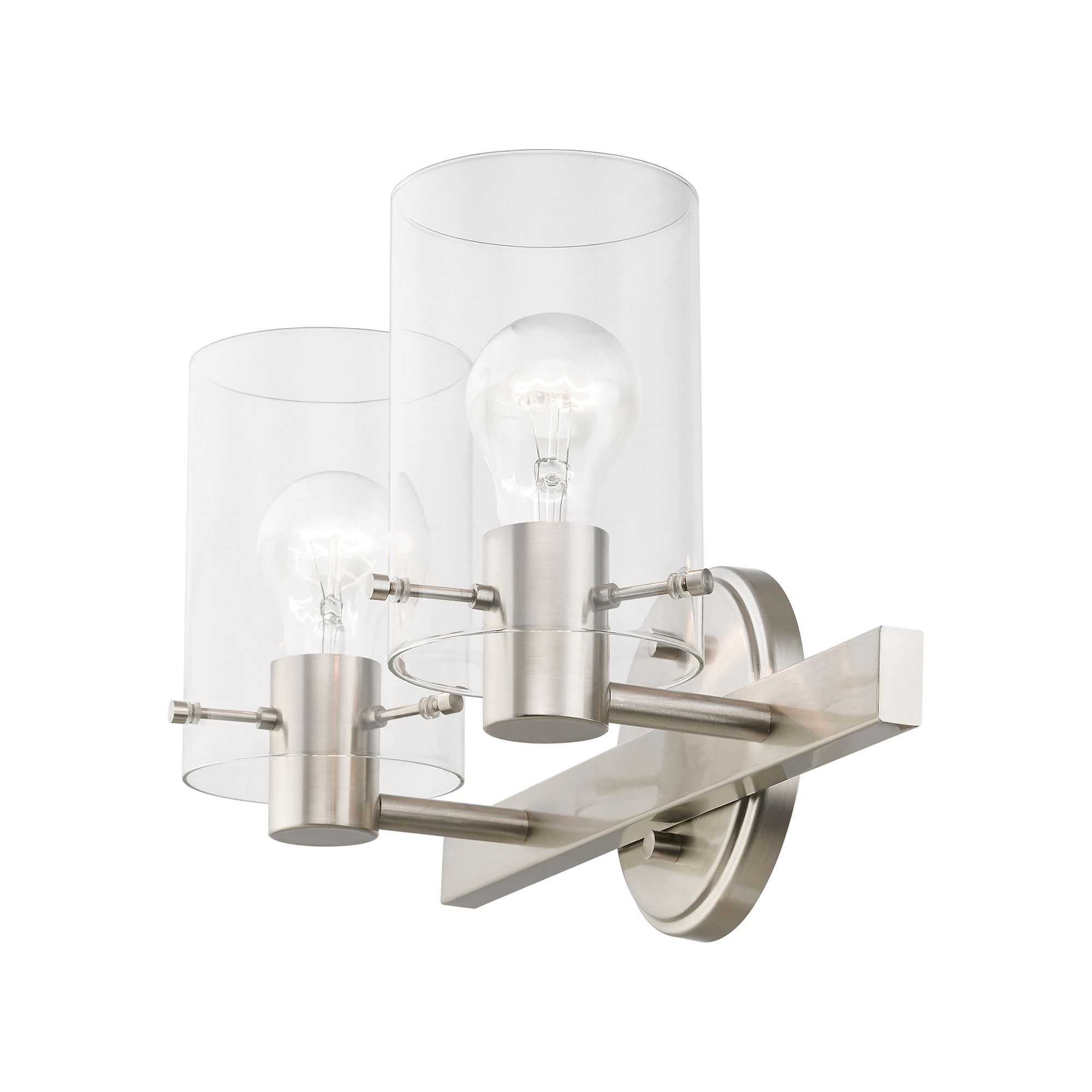 Munich 2 Light Brushed Nickel Vanity Sconce
