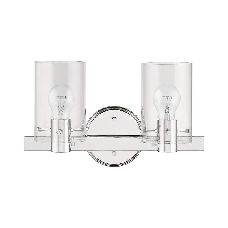 Image 3 Munich 2 Light Polished Chrome Vanity Sconce more views