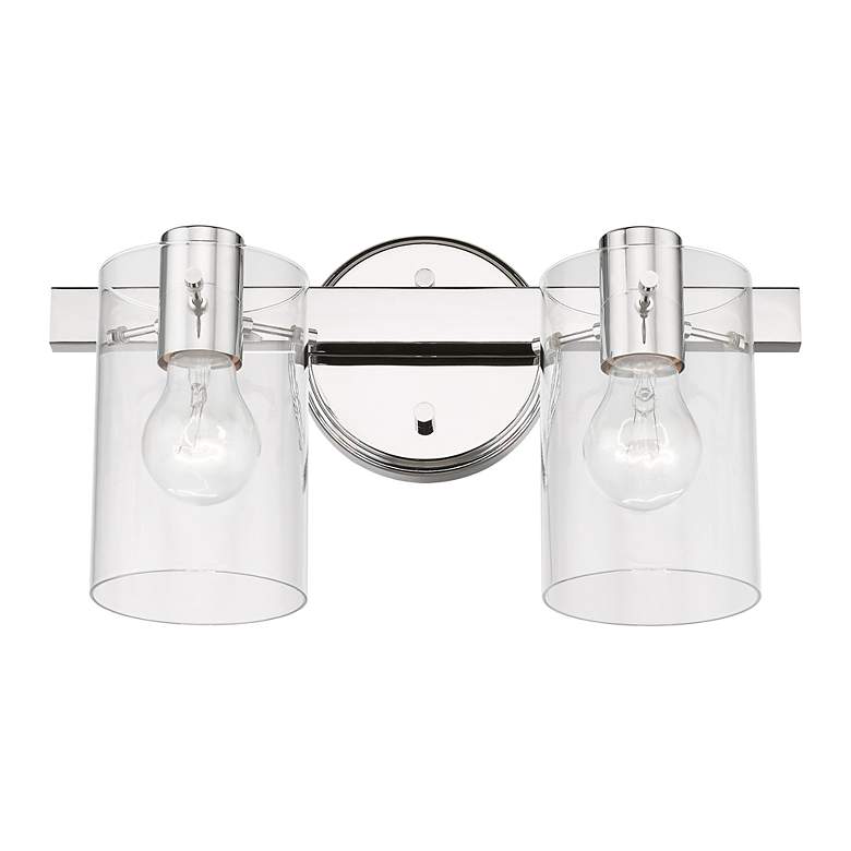 Image 4 Munich 2 Light Polished Chrome Vanity Sconce more views