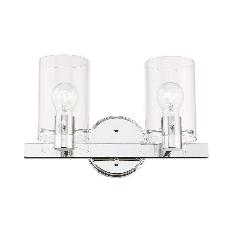 Image 5 Munich 2 Light Polished Chrome Vanity Sconce more views