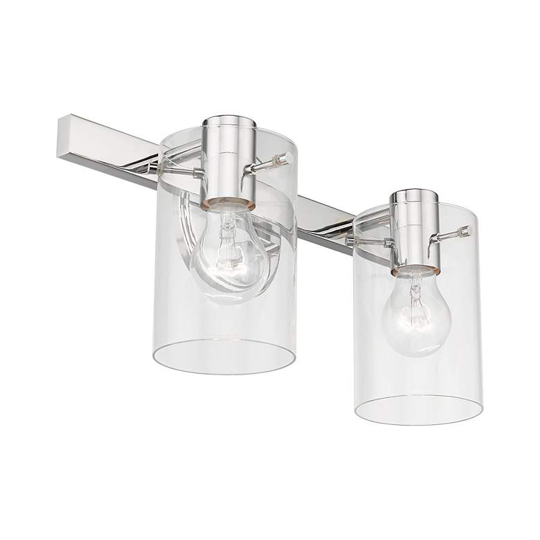 Image 6 Munich 2 Light Polished Chrome Vanity Sconce more views