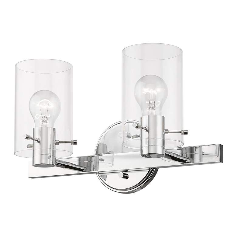 Image 7 Munich 2 Light Polished Chrome Vanity Sconce more views