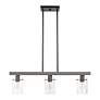Thumbnail3 of Munich 3 Light Black Chrome Linear Chandelier more views