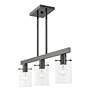 Thumbnail4 of Munich 3 Light Black Chrome Linear Chandelier more views