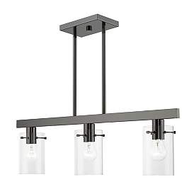 Image5 of Munich 3 Light Black Chrome Linear Chandelier more views