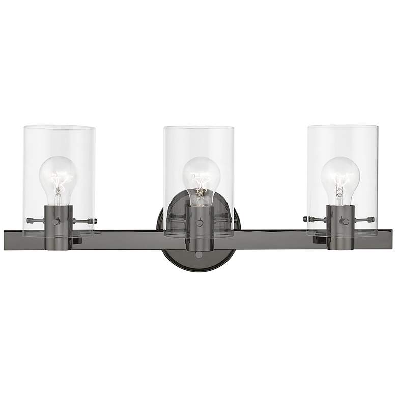 Image 3 Munich 3 Light Black Chrome Vanity Sconce