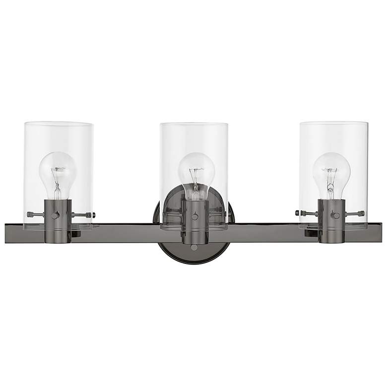 Image 5 Munich 3 Light Black Chrome Vanity Sconce more views