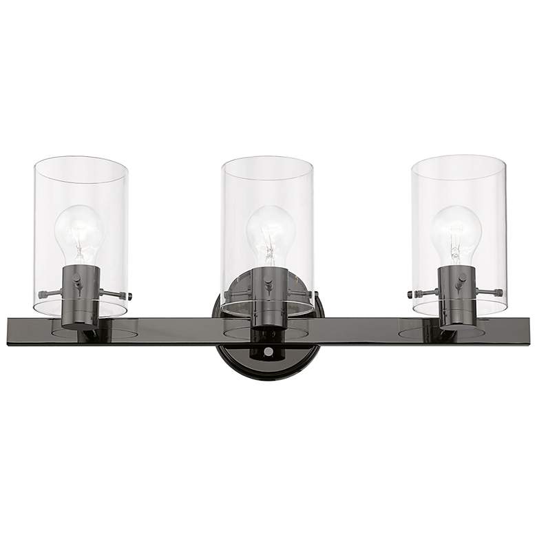 Image 6 Munich 3 Light Black Chrome Vanity Sconce more views