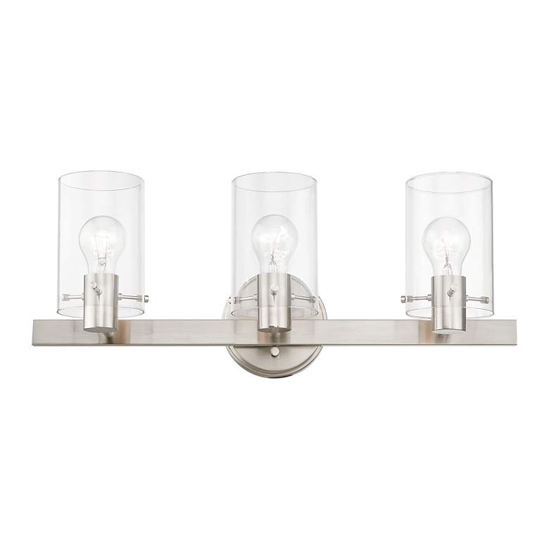 Image 4 Munich 3 Light Brushed Nickel Vanity Sconce more views