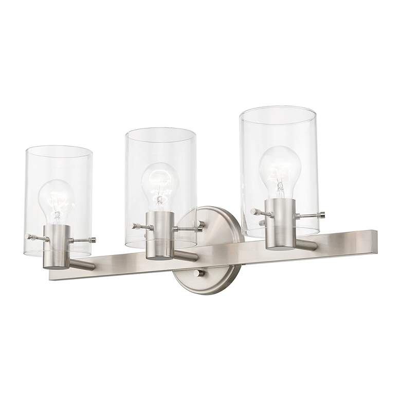 Image 5 Munich 3 Light Brushed Nickel Vanity Sconce more views