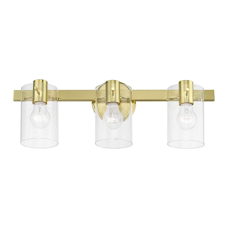 Image 5 Munich 3 Light Satin Brass Vanity Sconce more views