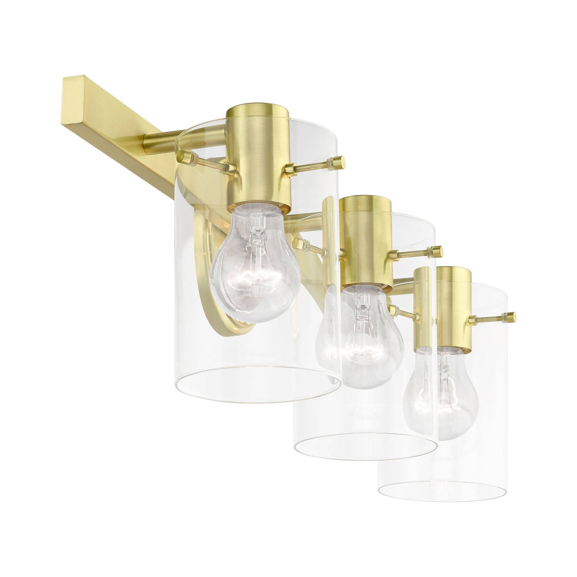 Munich 3 Light Satin Brass Vanity Sconce