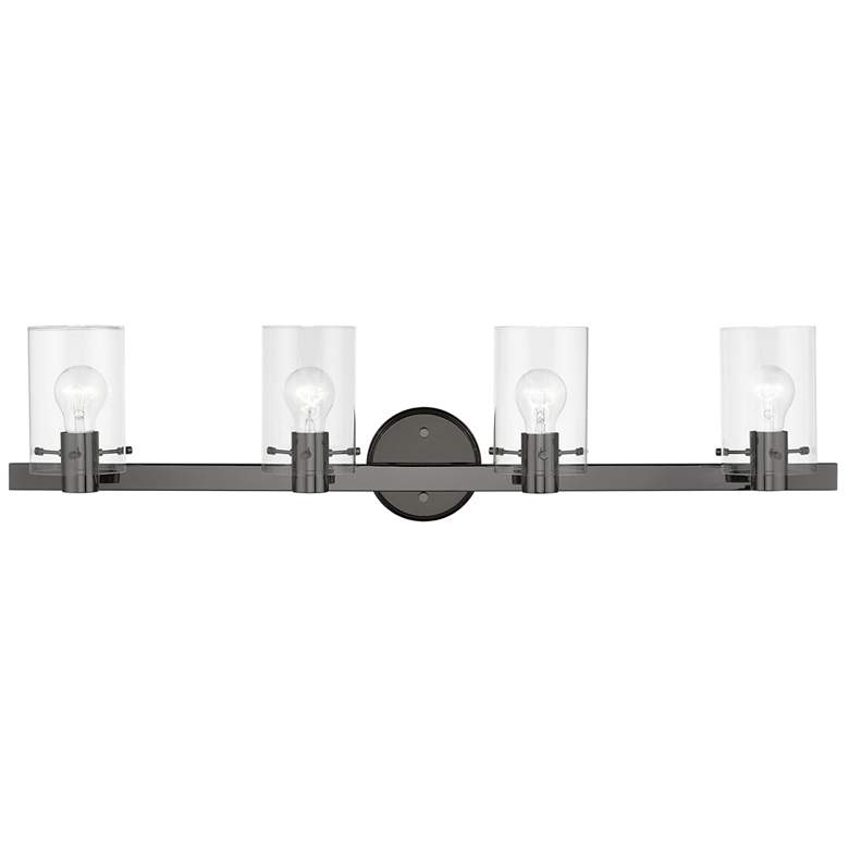 Image 1 Munich 4 Light Black Chrome Vanity Sconce