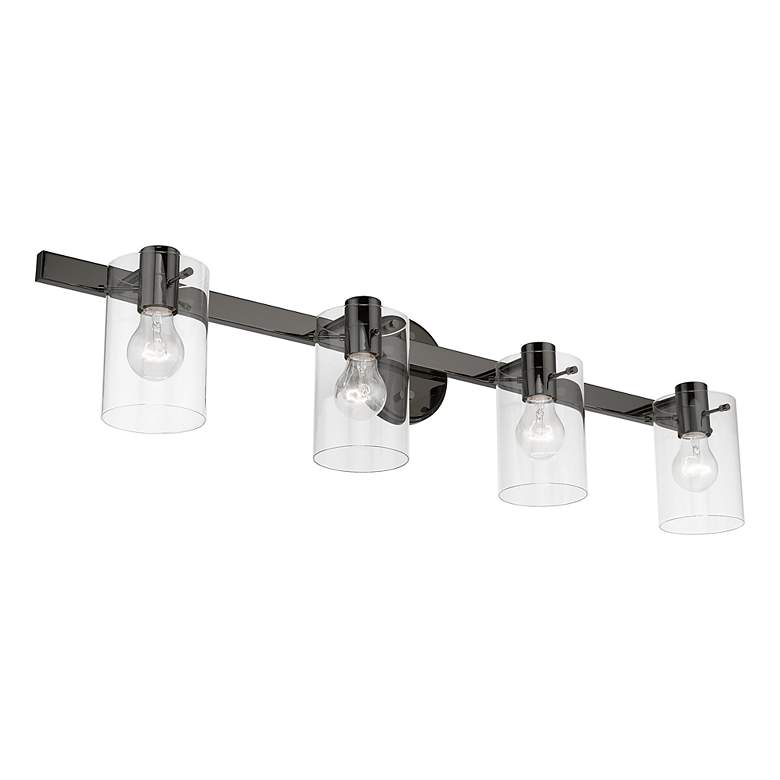Image 7 Munich 4 Light Black Chrome Vanity Sconce more views