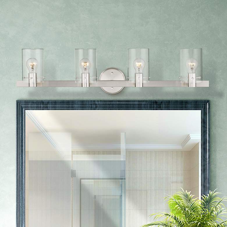 Image 1 Munich 4 Light Brushed Nickel Vanity Sconce