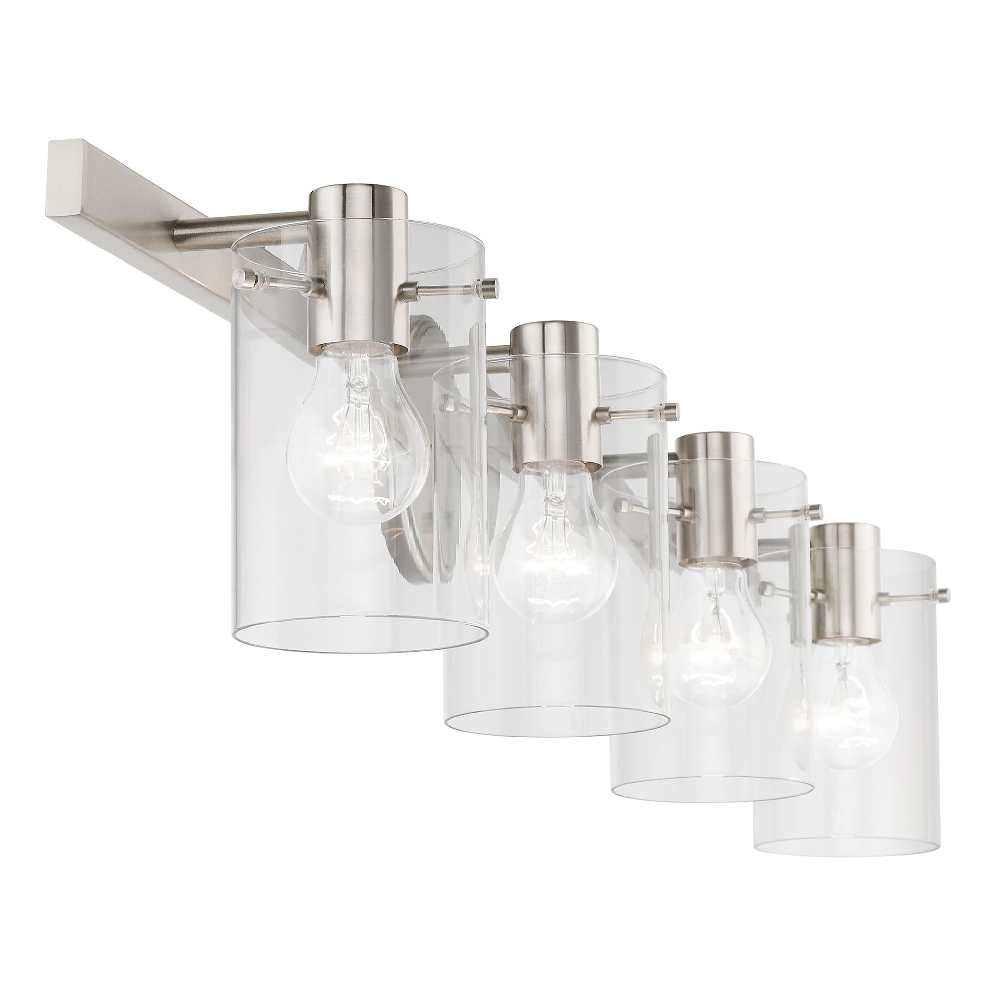 Image 7 Munich 4 Light Brushed Nickel Vanity Sconce more views