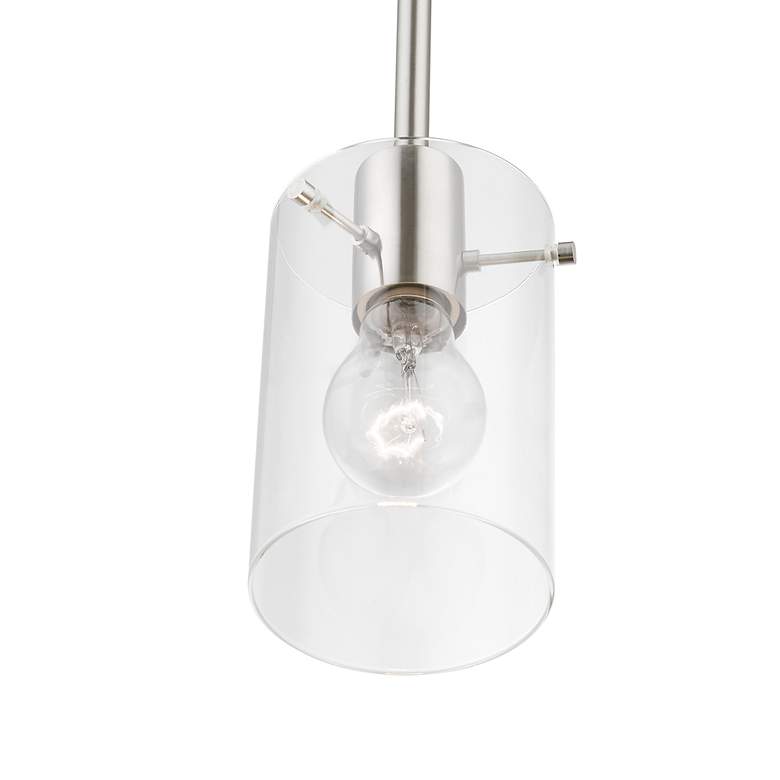Image 6 Munich 5" Wide Brushed Nickel Cylinder Mini Pendant more views