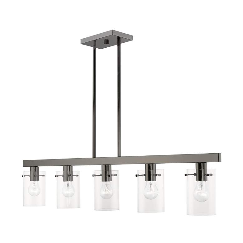 Image 5 Munich 5 Light Black Chrome Linear Chandelier more views