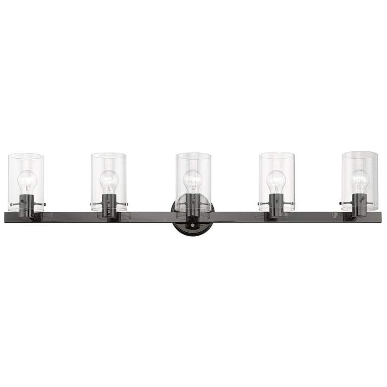 Image 1 Munich 5 Light Black Chrome Vanity Sconce