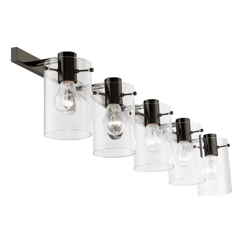 Image 6 Munich 5 Light Black Chrome Vanity Sconce more views