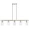 Munich 5 Light Brushed Nickel Linear Chandelier