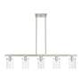 4_Munich 5 Light Brushed Nickel Linear Chandelier more views