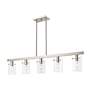 5_Munich 5 Light Brushed Nickel Linear Chandelier more views