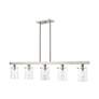 6_Munich 5 Light Brushed Nickel Linear Chandelier more views