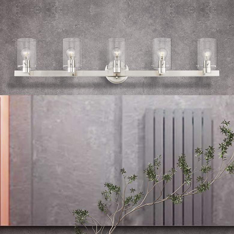 Image 1 Munich 5 Light Brushed Nickel Vanity Sconce