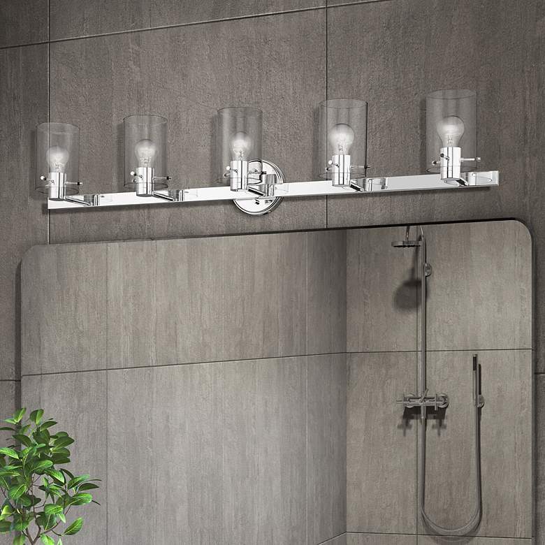 Image 1 Munich 5 Light Polished Chrome Vanity Sconce