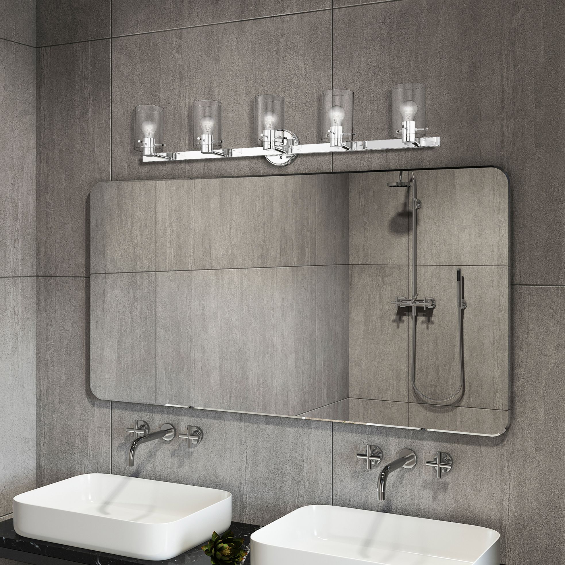 Munich 5 Light Polished Chrome Vanity Sconce