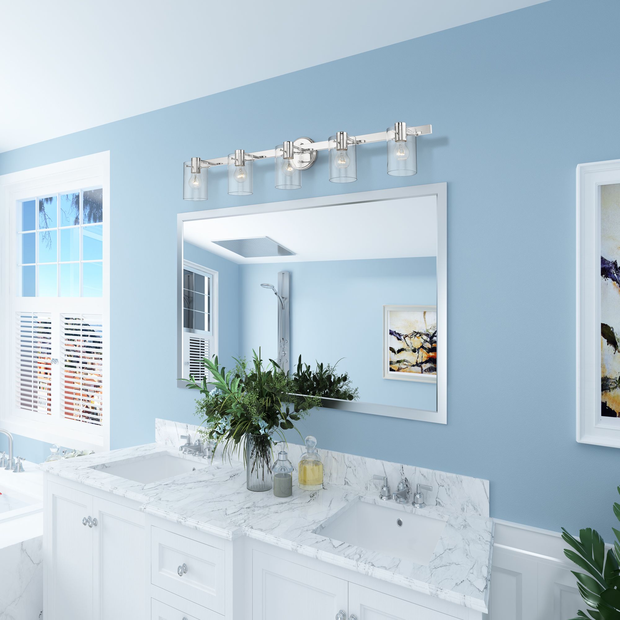 Munich 5 Light Polished Chrome Vanity Sconce