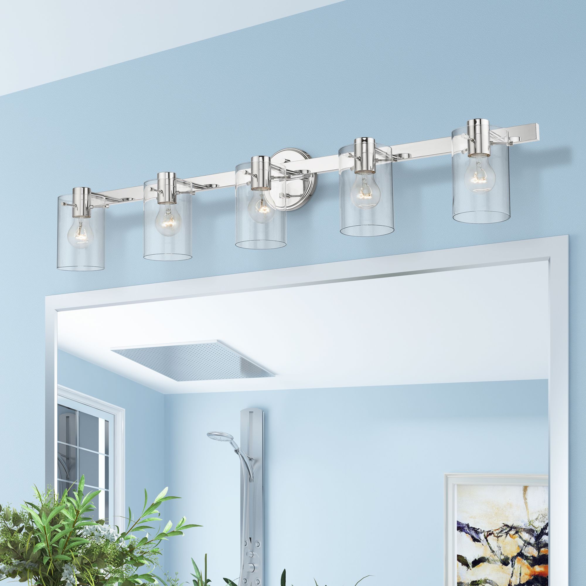 Munich 5 Light Polished Chrome Vanity Sconce