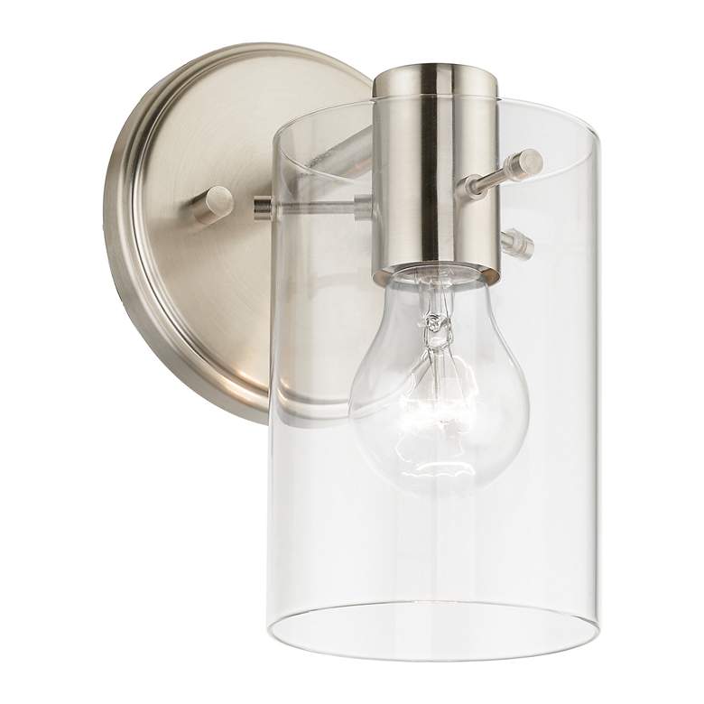 Image 4 Munich 8 1/2" High Brushed Nickel Wall Sconce more views
