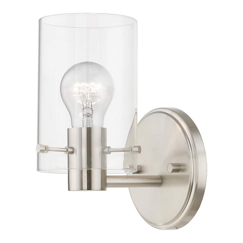 Image 5 Munich 8 1/2" High Brushed Nickel Wall Sconce more views